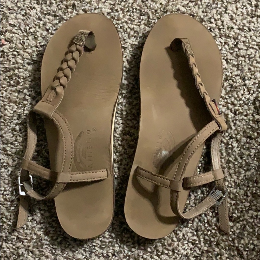 NWOT Rainbow tan sandals size M 6.5-7.5 women’s